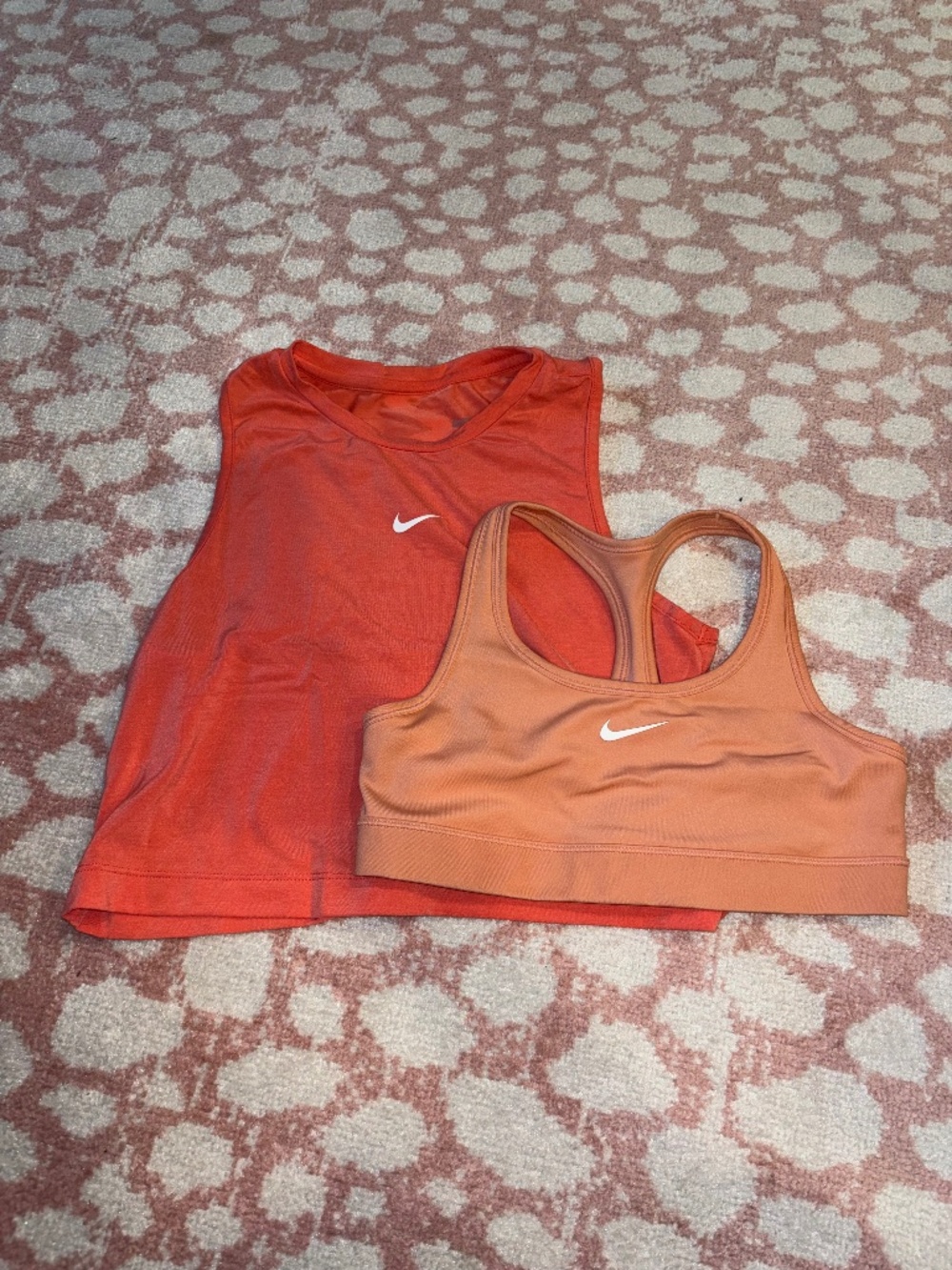 Coordinating Nike Sports Bra and Nike Pro Top